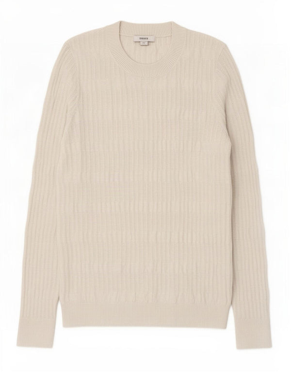 Maglione maglione girocollo da donna Reiss UK 12 Poliammide a righe bianche medie