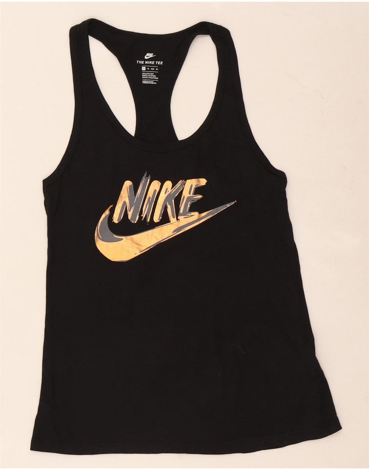 Canotta grafica Nike da uomo con taglio atletico XS in cotone nero