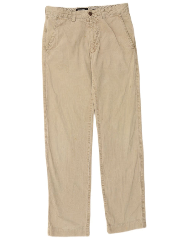 DOCKERS Pantaloni dritti da uomo in velluto a coste W30 L32 Beige