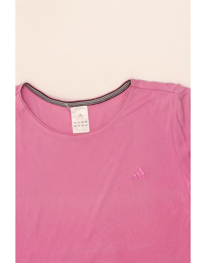 ADIDAS Womens T-Shirt Top UK 16 Large Pink Vintage Adidas and Second-Hand Adidas from Messina Hembry 