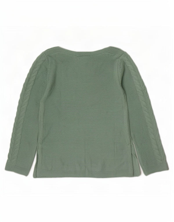 Oasis Womens Boat Neck Jumper Sweater UK 16 Large Green Acrylic