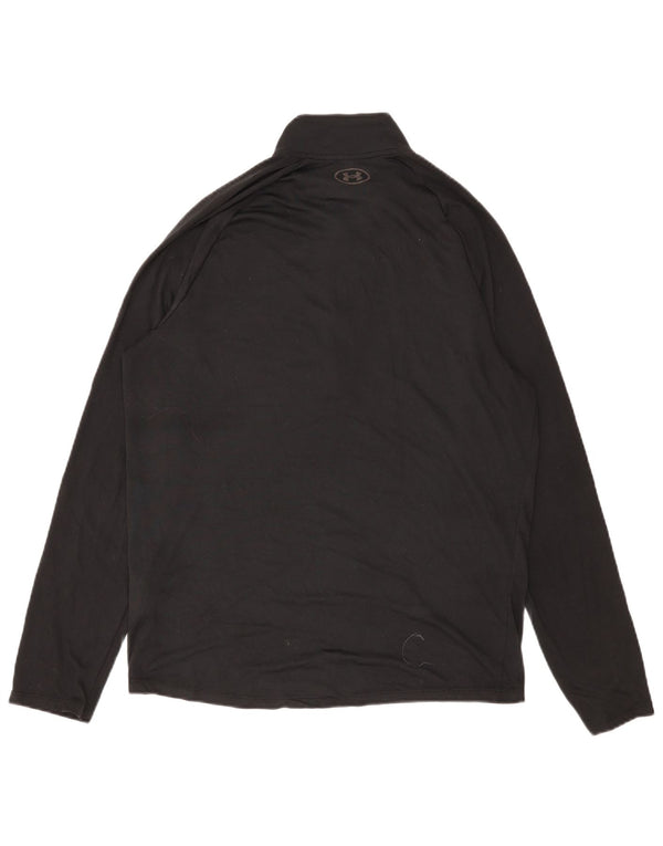 Under Armour Maglia da uomo con zip e collo a maniche lunghe XL in poliestere nero