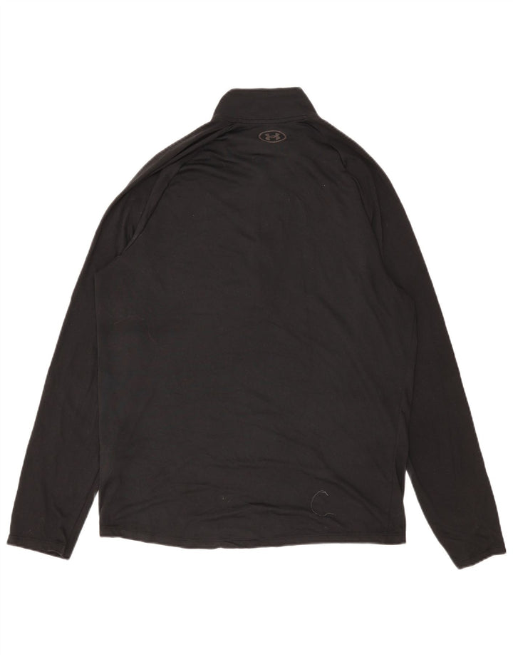 Under Armour Maglia da uomo con zip e collo a maniche lunghe XL in poliestere nero