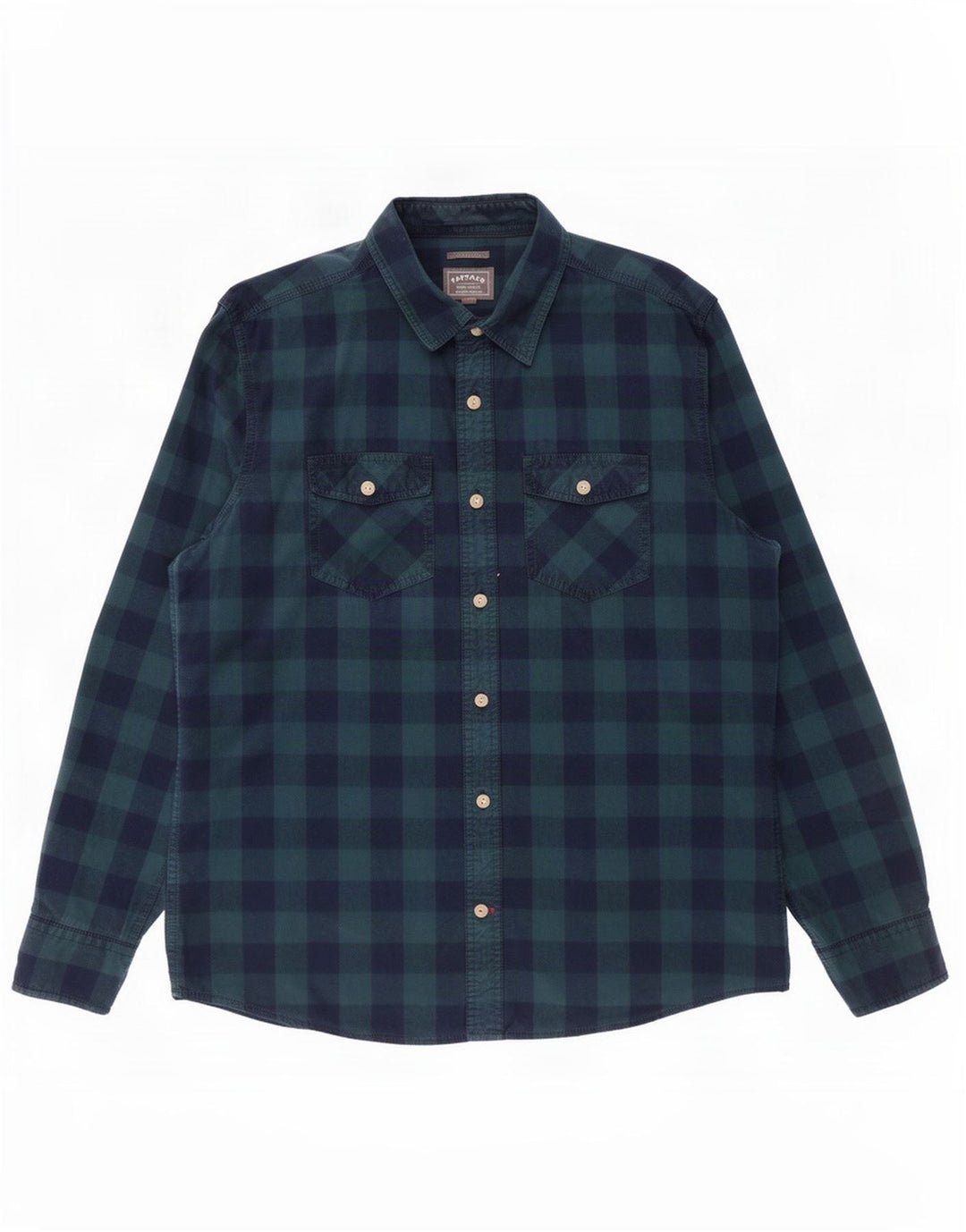 Camicia da uomo dal taglio classico Fat Face, grande, in cotone a quadretti blu navy