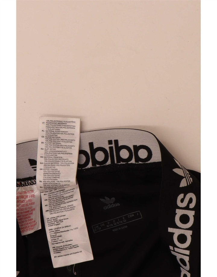 Leggings grafici Adidas per ragazze 11-12 anni in poliestere nero