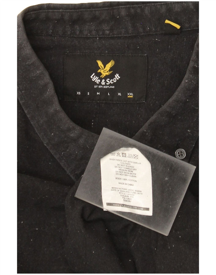 Camicia da uomo Lyle & Scott 2XL cotone screziato nero