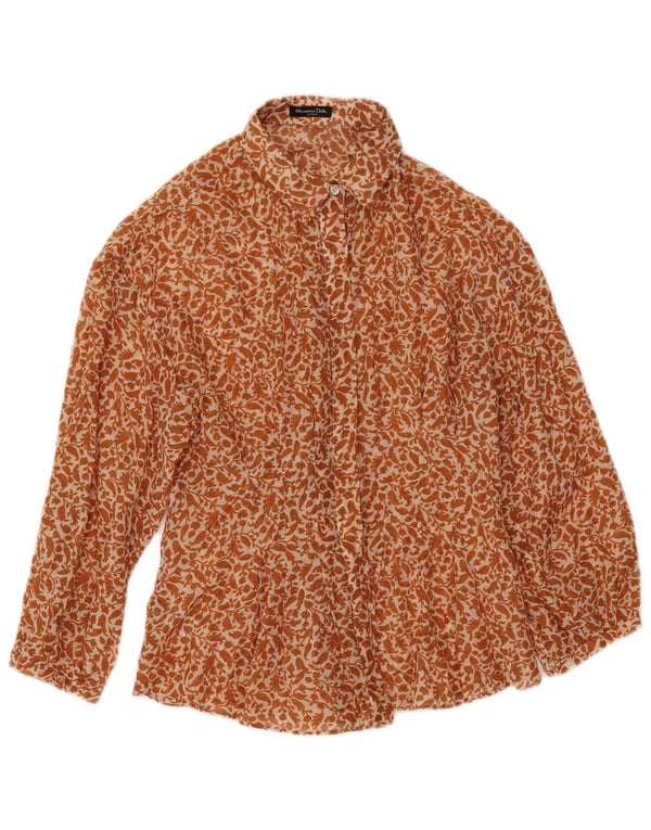 Camicetta da donna con maniche a 3/4 Massimo Dutti EU 38 Small Beige Floral