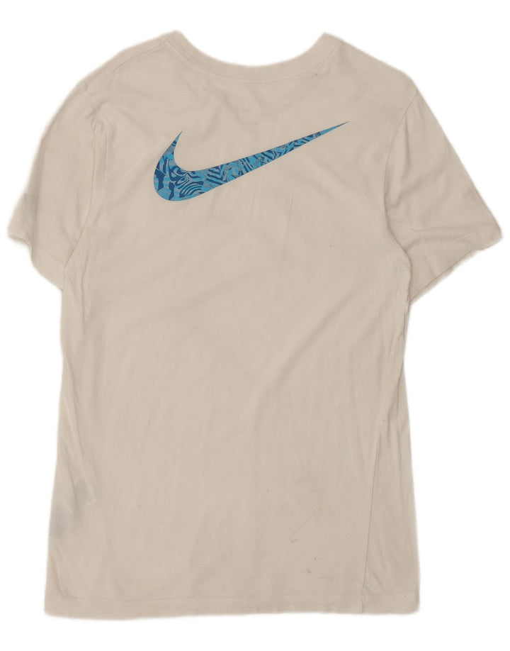 T-shirt grafica da uomo Nike Top Small in cotone bianco