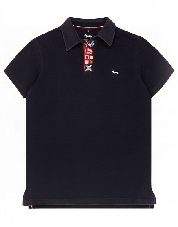Polo da uomo vestibilità regolare Harmont & Blaine piccola in cotone blu navy