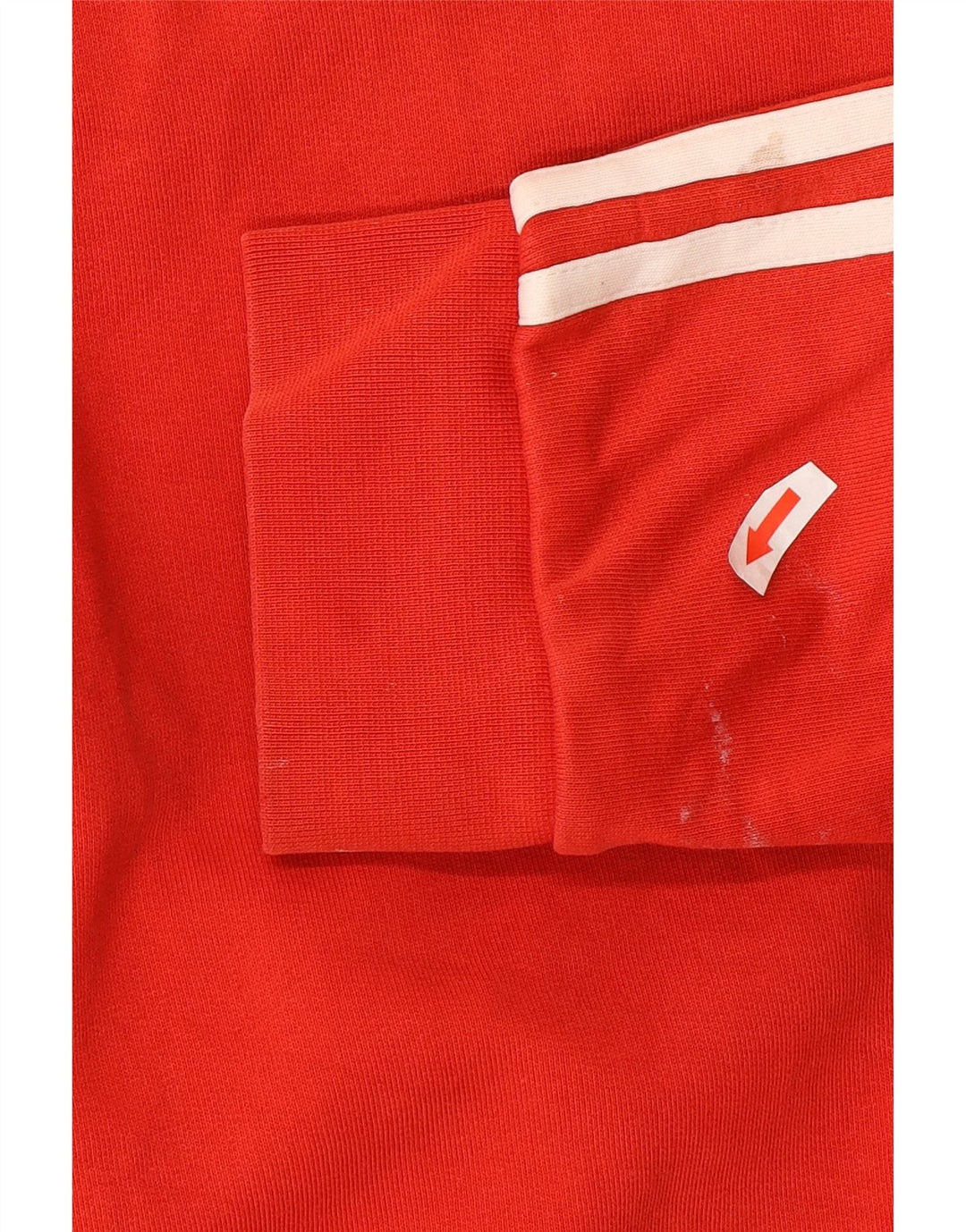Maglione con cappuccio e zip Adidas da uomo piccolo in cotone rosso