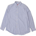 IZOD Mens Shirt XL Blue Pinstripe Cotton Vintage Izod and Second-Hand Izod from Messina Hembry 