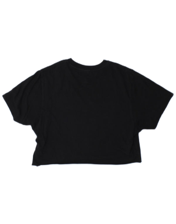 T-shirt grafica personalizzata da donna Vans Crop Custom Fit UK 10 Small Nera