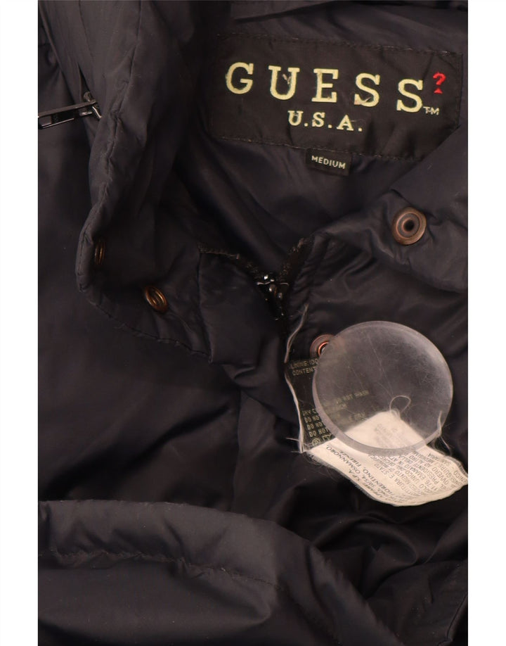 Cappotto imbottito da donna GUESS UK 14 nylon nero medio