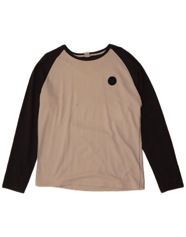 Saltrock Top da uomo a maniche lunghe XL bianco color block