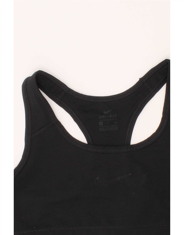 Nike Reggiseno sportivo Dri Fit da donna Top piccolo in poliestere nero sportivo