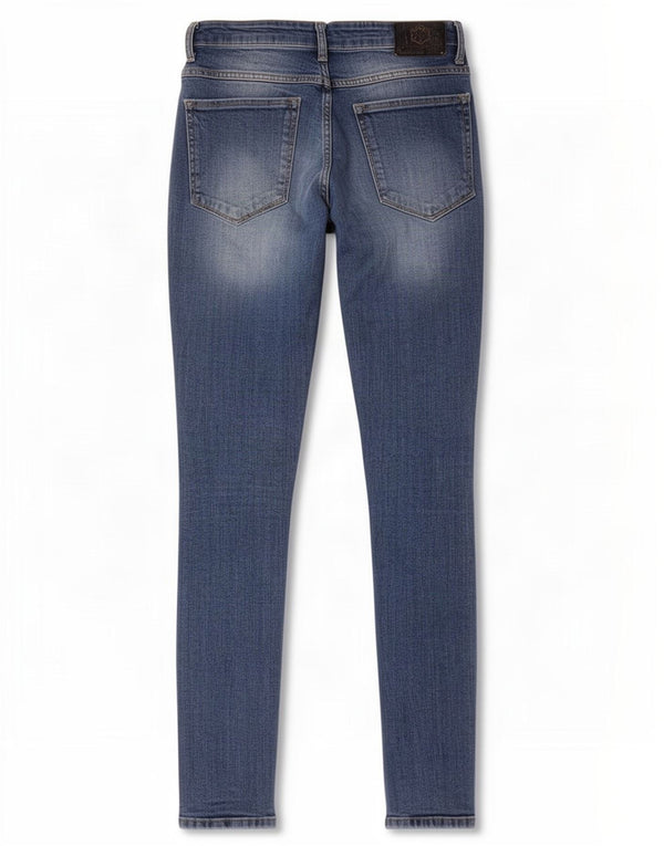 Jeans skinny effetto consumato Zara da uomo EU 44 Large W34 L30 Blu