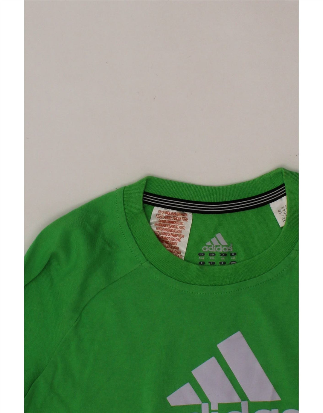 T-shirt grafica ADIDAS da bambino Climalite 5-6 anni in cotone verde