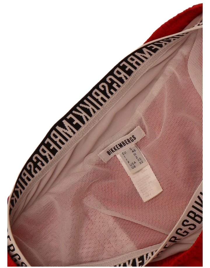 Pantaloncini da bagno grafici da uomo di Bikkembergs rosso medio in poliammide