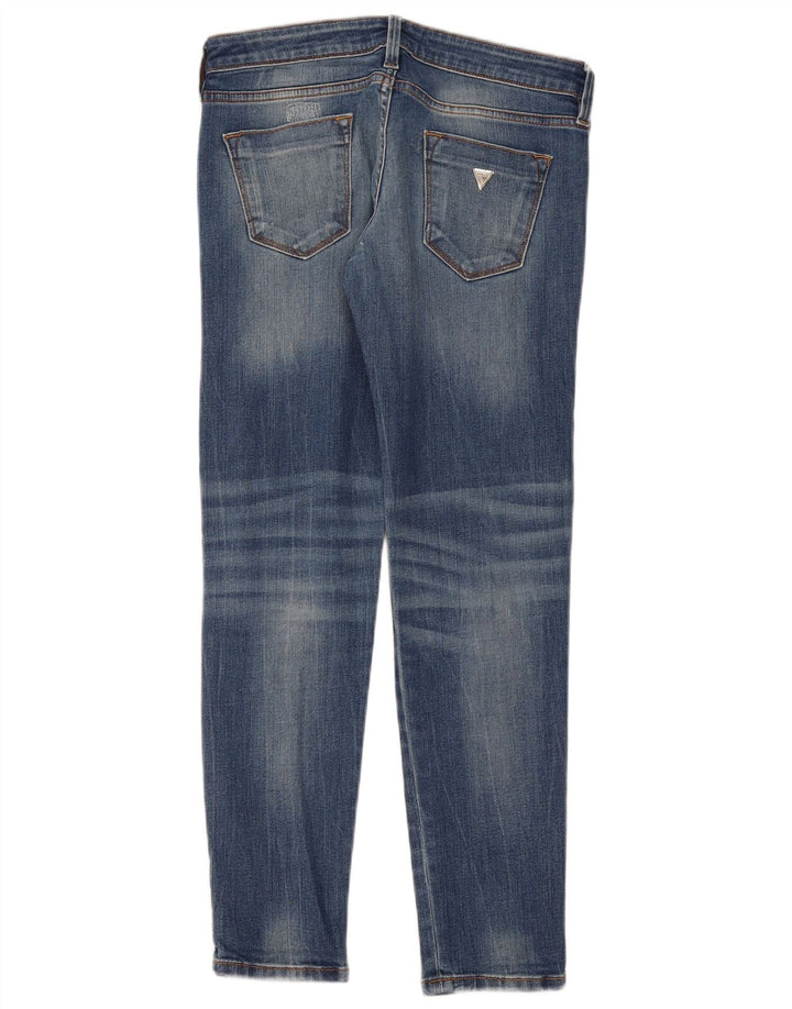 Jeans skinny effetto consumato da donna Guess W29 L28 cotone blu