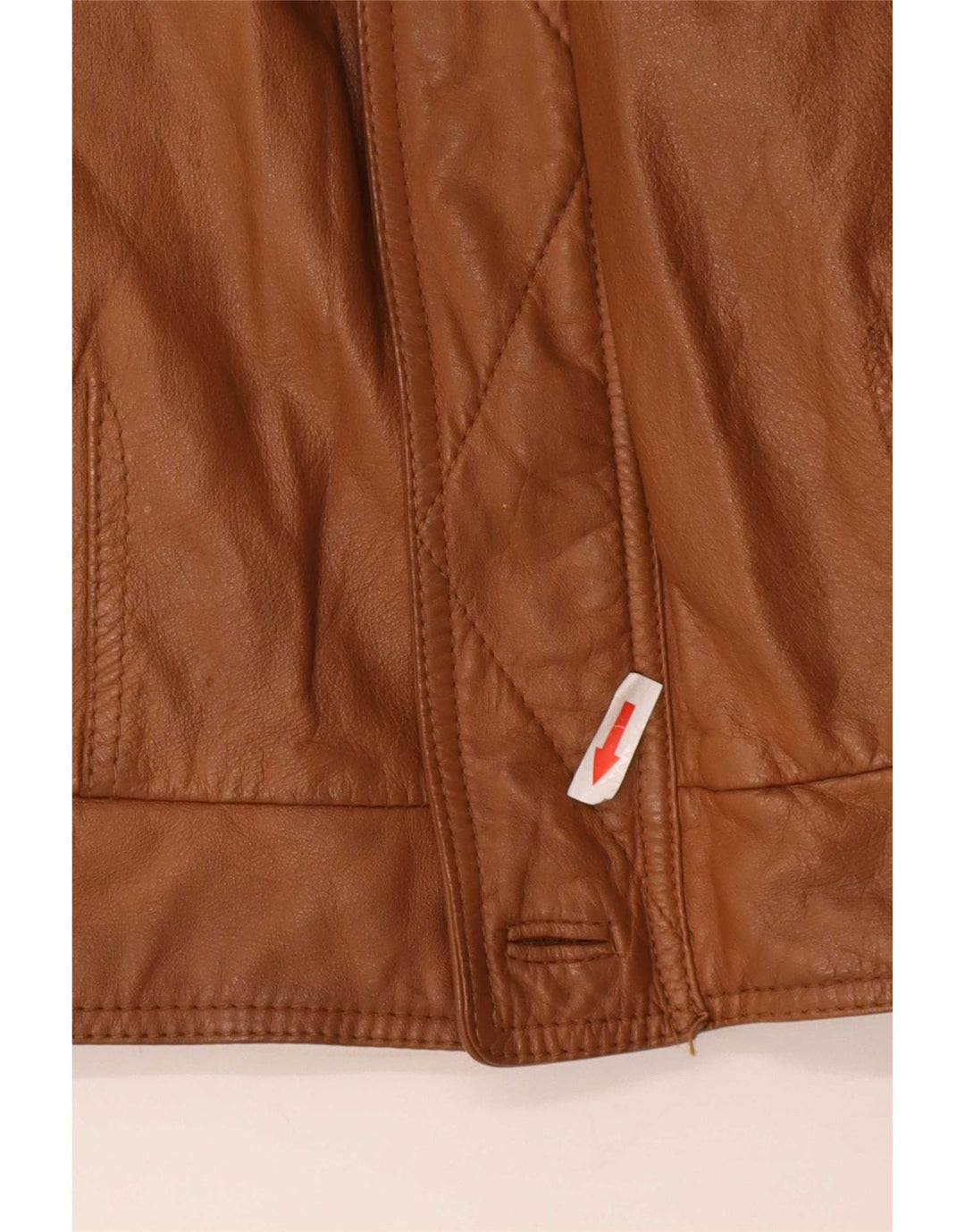 Giacca in pelle da uomo vintage IT 54 2XL Beige