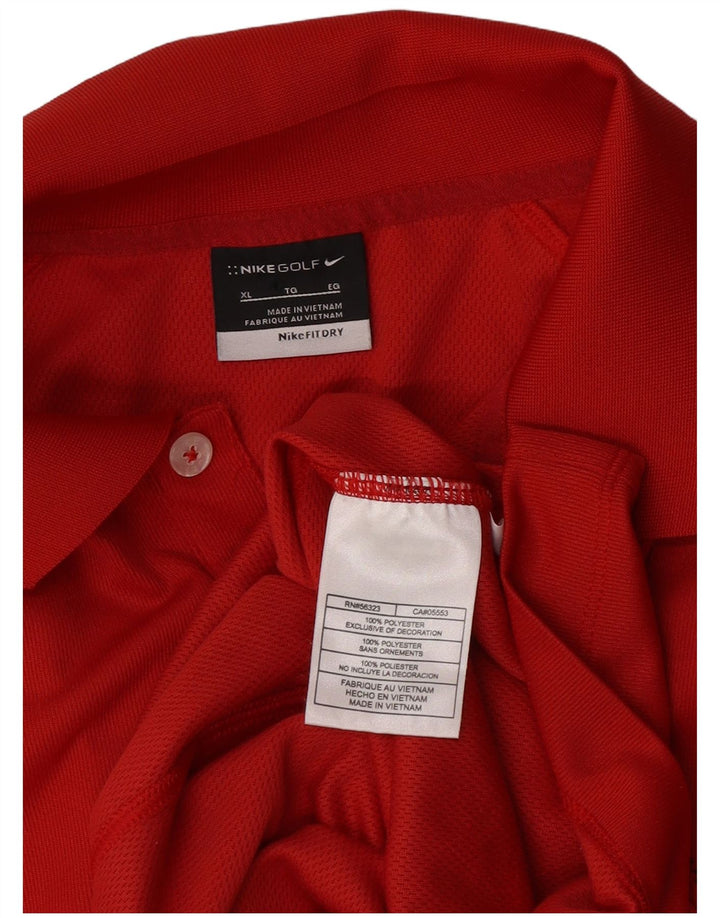 Polo Nike da uomo XL rossa in poliestere