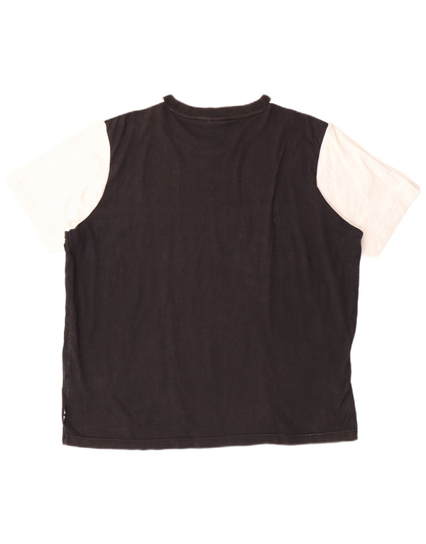 T-shirt da uomo UMBRO Top XL in cotone color block nero