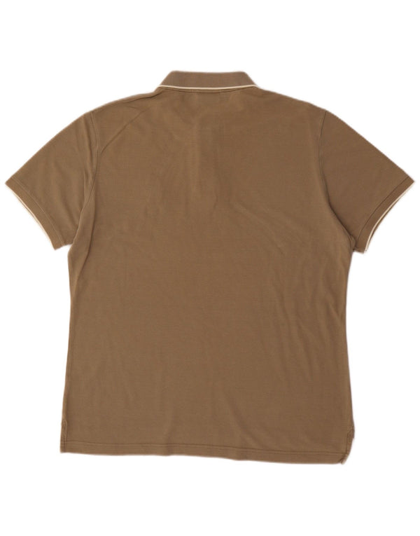 CONTE OF FLORENCE Mens Polo Shirt 2XL Khaki