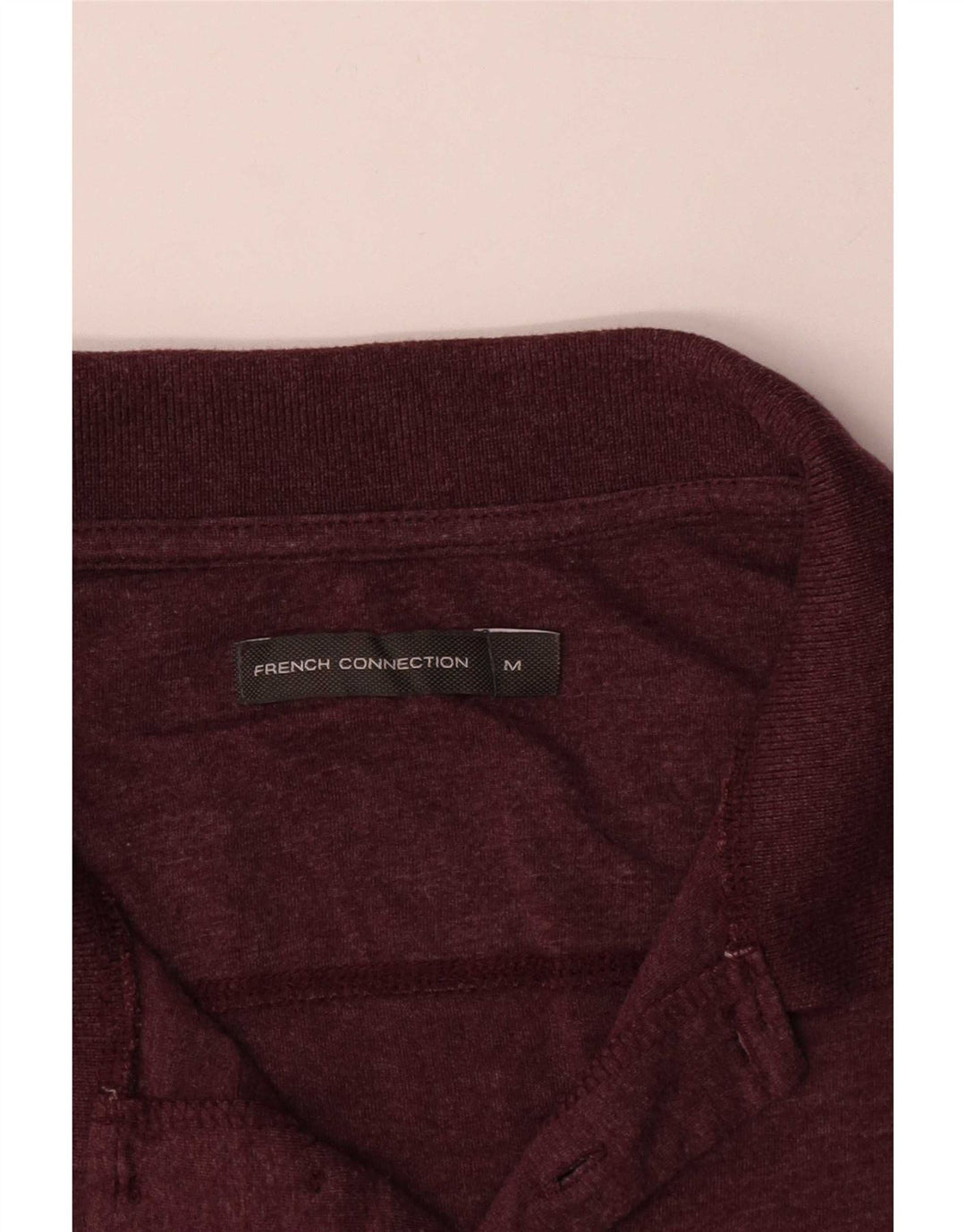 Polo da uomo French Connection in cotone bordeaux medio