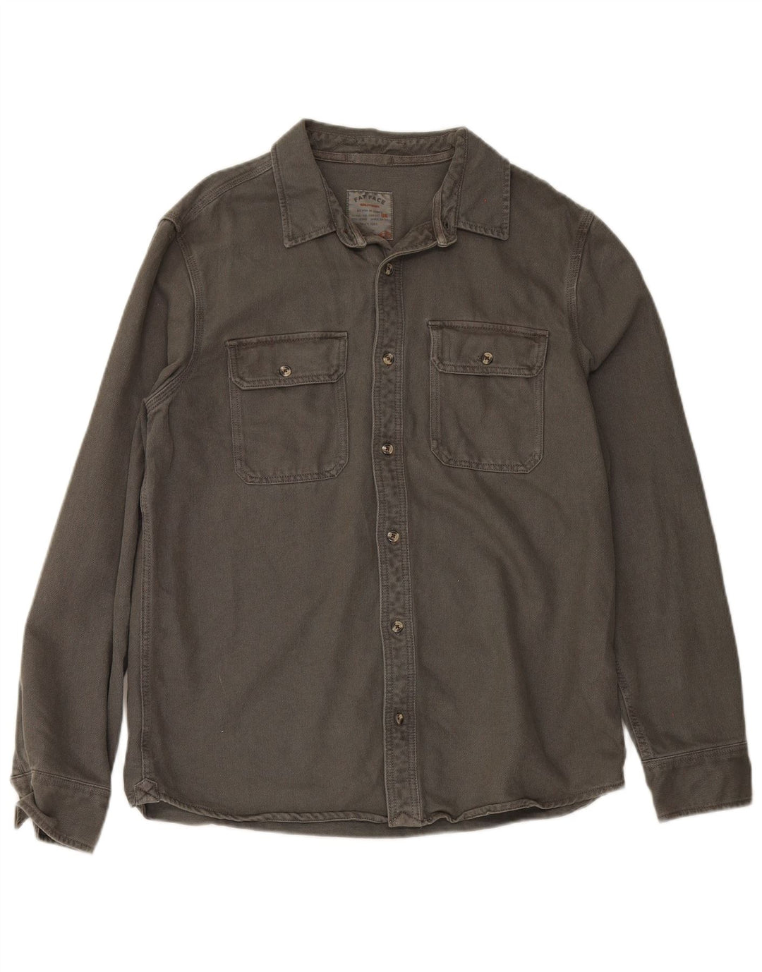 Camicia da uomo Fat Face Large in cotone grigio