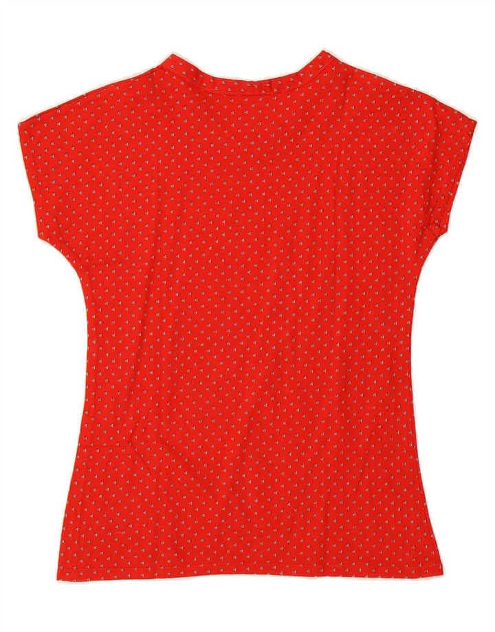 VINTAGE Womens Graphic T-Shirt Top UK 8 Small Red Vintage Vintage and Second-Hand Vintage from Messina Hembry 