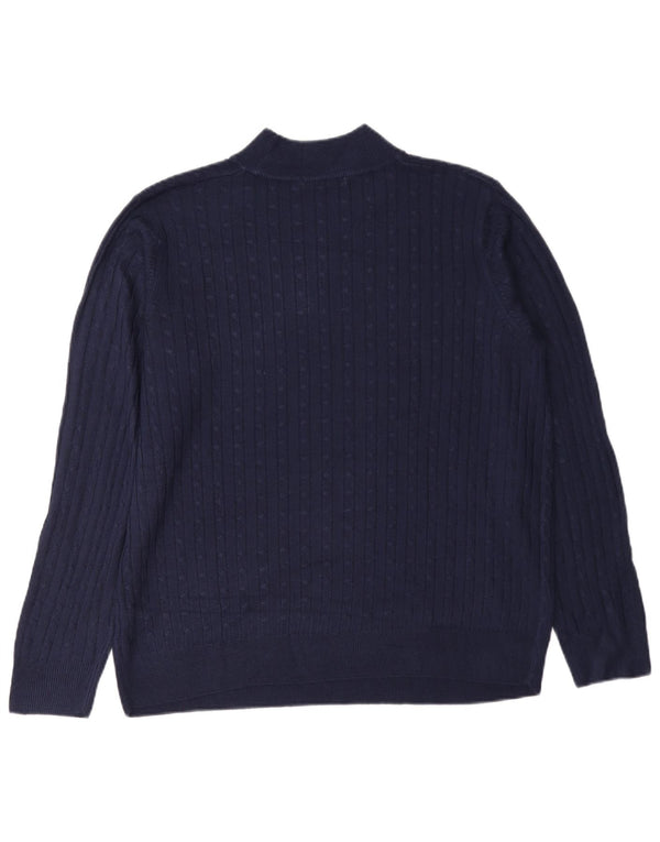 Maglione maglione a collo alto da donna Marks & Spencer UK 18 XL Blu navy