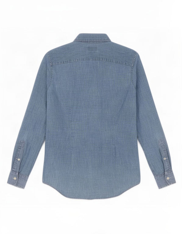 Polo Ralph Lauren Womens Slim Fit Shirt US 6 Medium Blue