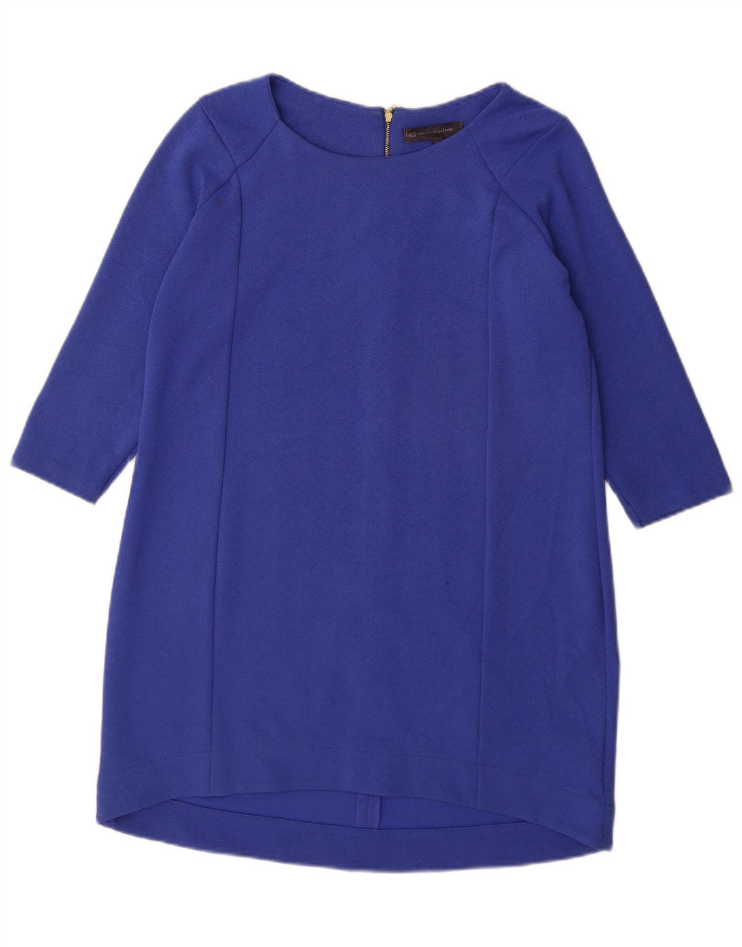 Abito a trapezio Petite con maniche a 3/4 da donna Marks & Spencer UK 12 Blu medio