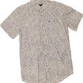 HURLEY Mens Abstract Pattern Short Sleeve Shirt Large Grey Cotton Vintage Hurley and Second-Hand Hurley from Messina Hembry 