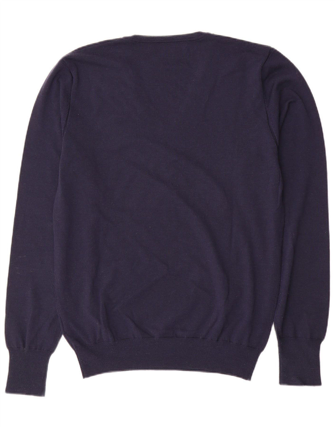 LIU JO Maglione da donna con scollo a V UK 18 XL Lana blu navy