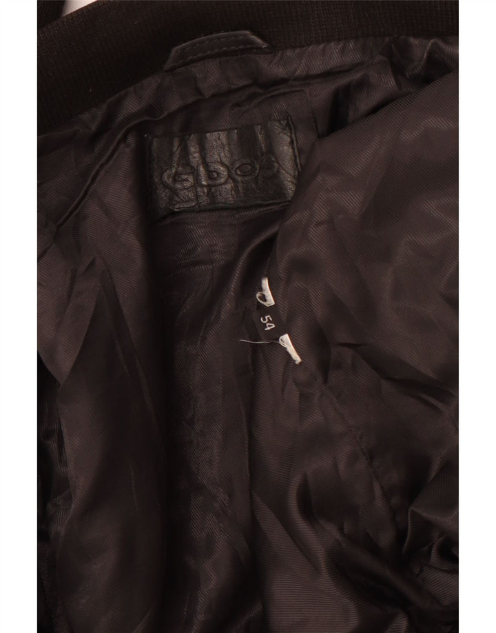 Giacca in pelle da uomo VINTAGE UK 38 media nera