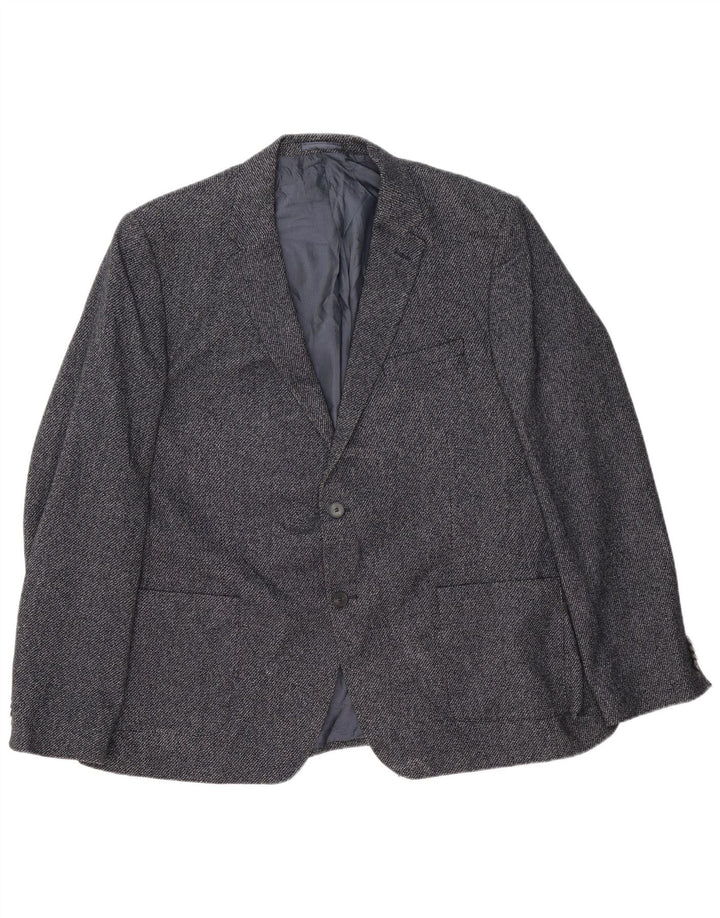 Giacca blazer a 2 bottoni da uomo Marks & Spencer UK 46 XL lana blu navy