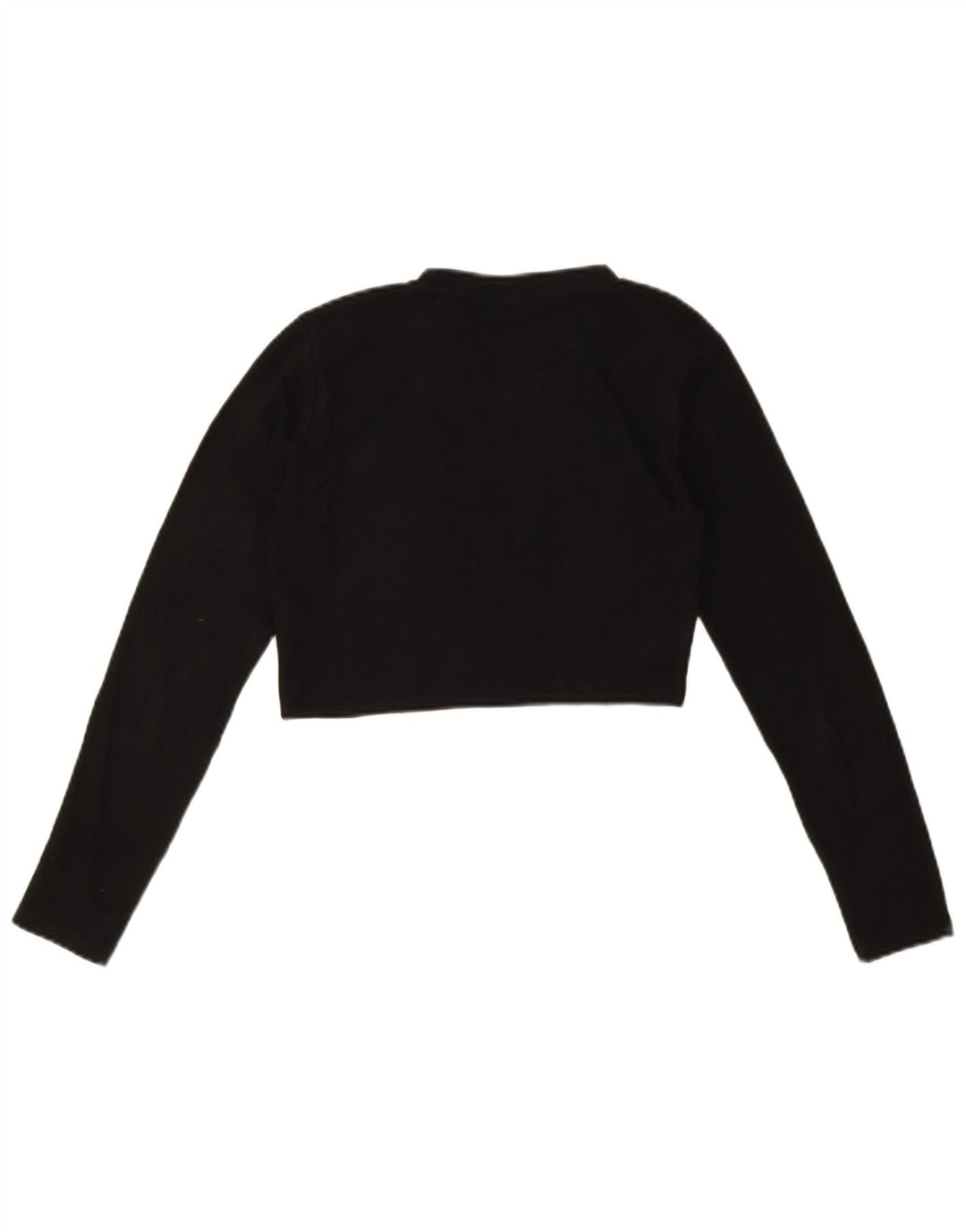 Top corto da donna Zara a maniche lunghe UK 16 grande cotone nero