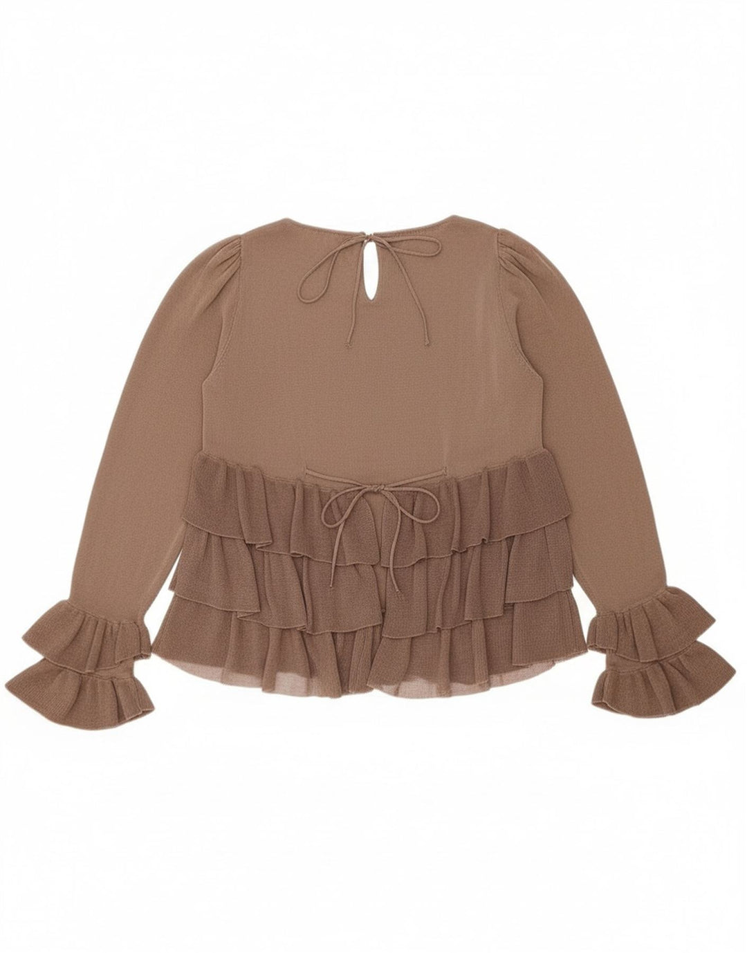 Top Zara da donna a maniche lunghe oversize a maniche lunghe UK 10 Small Marrone Colourblock