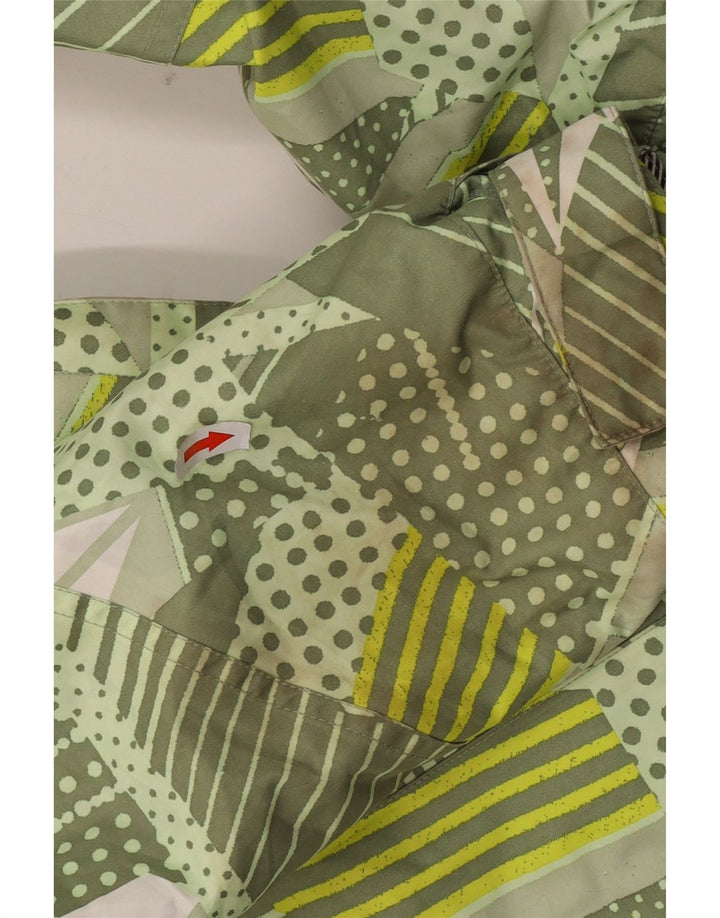Giacca a vento con cappuccio da uomo Volcom UK 36 Piccolo poliestere geometrico verde