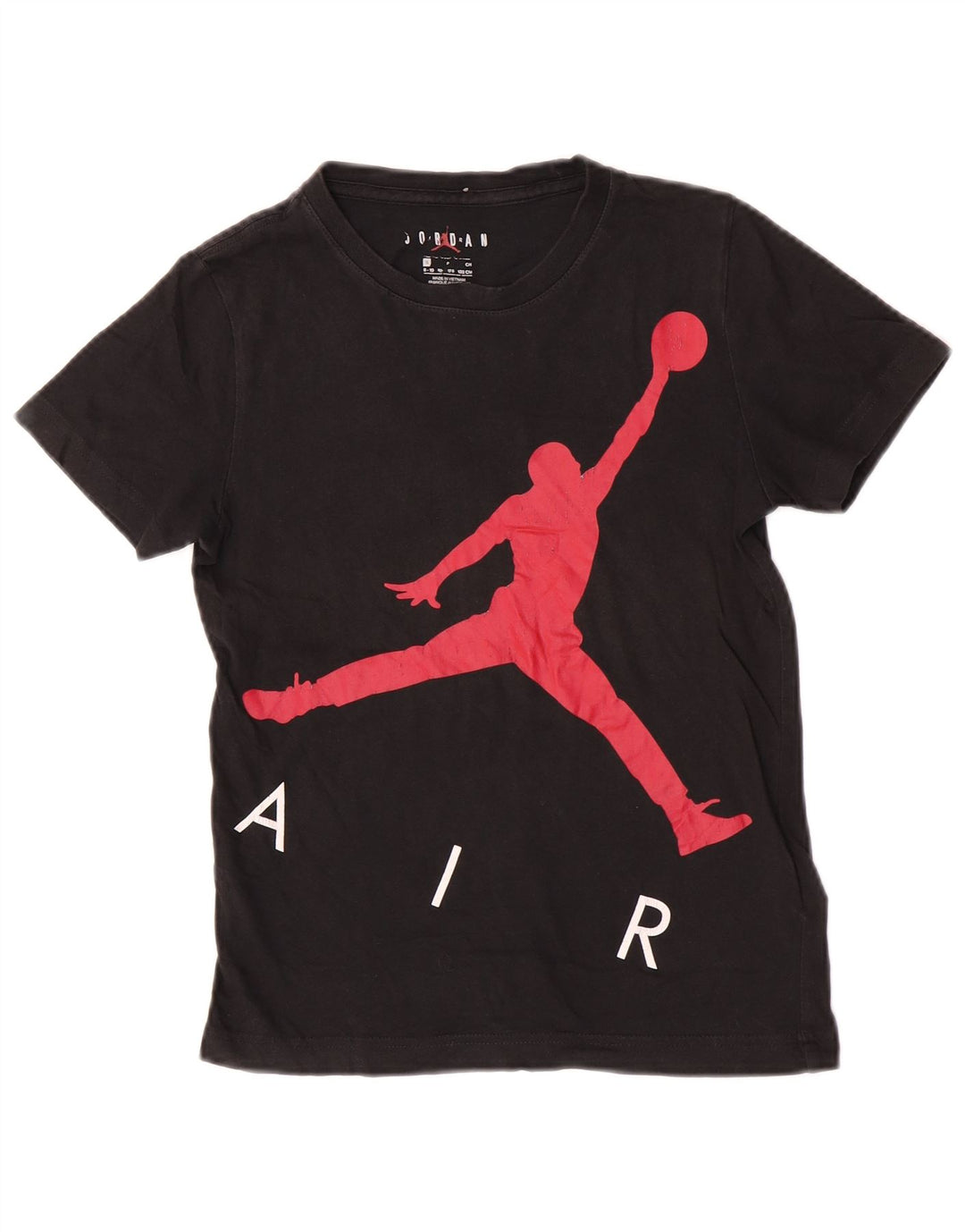 T-shirt grafica Jordan da ragazzo, 8-9 anni, piccola, in cotone nero