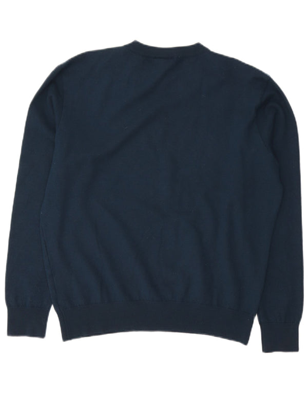 Maglione da donna con scollo a V Paul & Shark UK 16 Large in lana blu navy