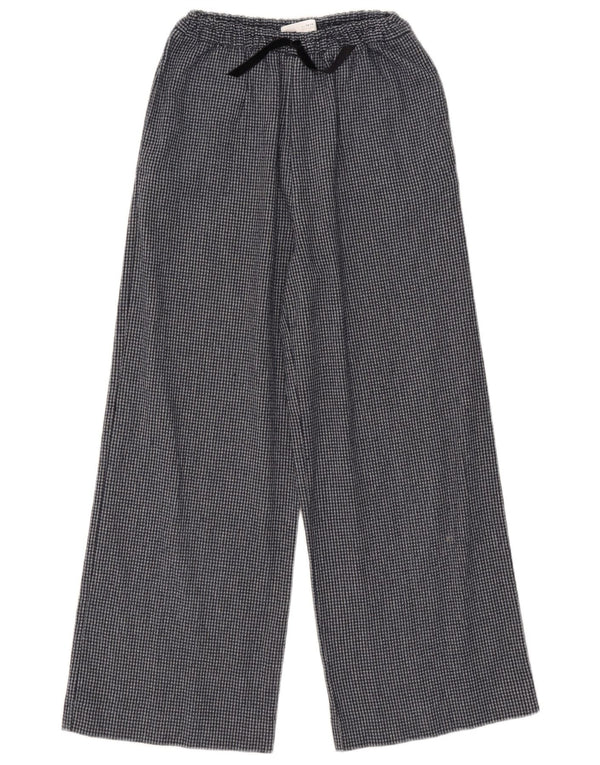 Pantaloni casual a vita alta per ragazze Zara 13-14 anni W27 L23 blu navy a quadri