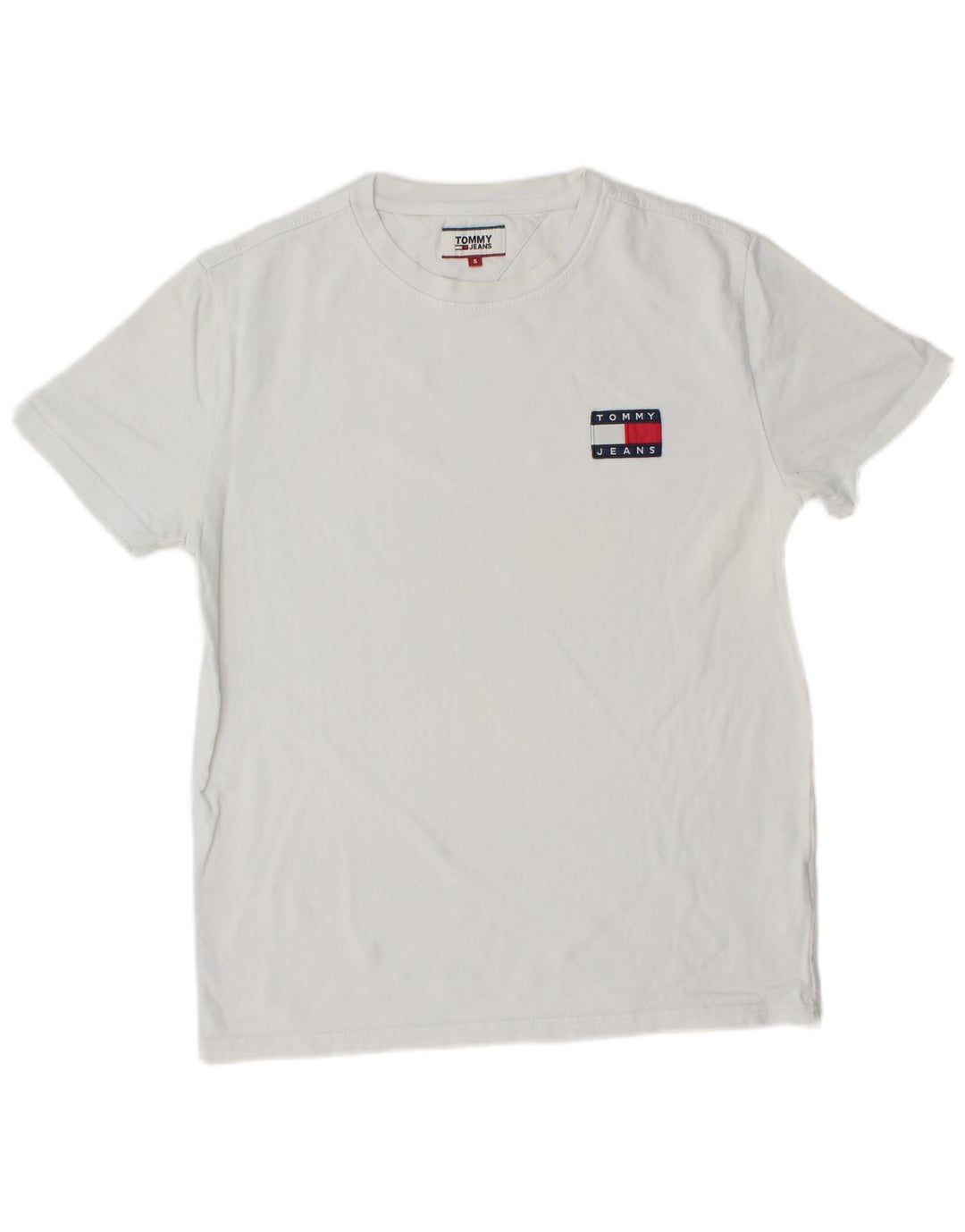 TOMMY HILFIGER Mens T-Shirt Top Small White Cotton