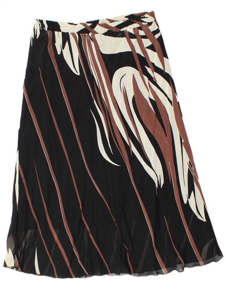 Gonna a trapezio da donna vintage W30 a righe nere medie