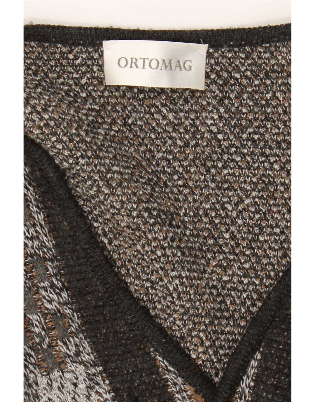 Maglione cardigan da uomo vintage XL nero geometrico
