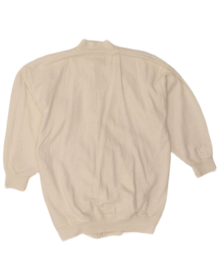 Giacca da ginnastica vintage da uomo in cotone bianco medio