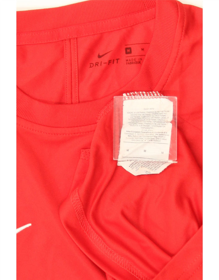 T-shirt NIKE da uomo Dri Fit Top rosso medio in poliestere