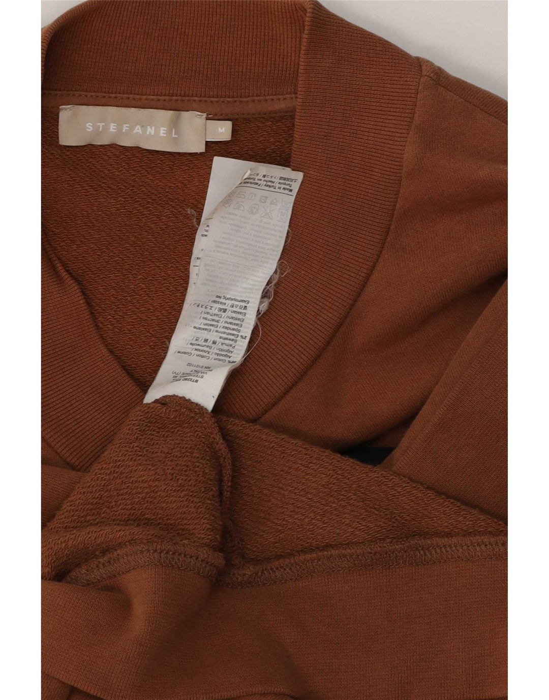 Felpa da donna con grafica ampia Stefanel, maglione, UK 14, marrone medio