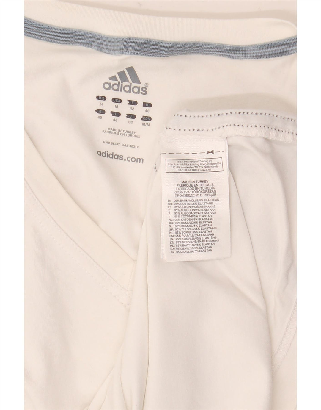 Canotta da donna Adidas UK 14 cotone bianco medio